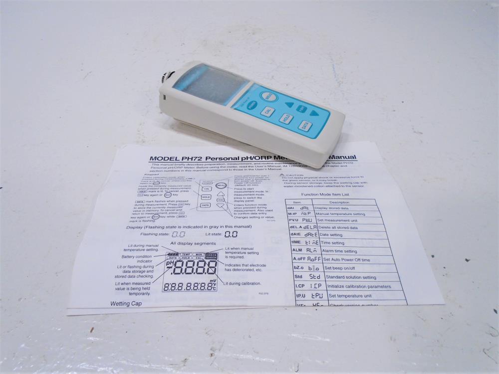 Yokogawa PH72 Personal pH/ORP Meter, PH72-00-E-AA